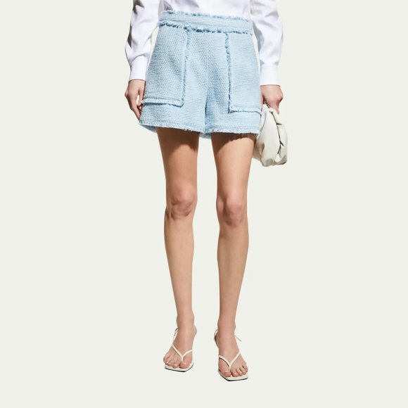 NEW Cinq a Sept Size 10 Women's Allen Boucle Short - Dream Blue - Picture 2 of 4